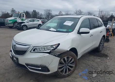 2014 Acura Mdx Technology Package z USA, uszkodzony, nr VIN 5FRYD4H42EB009022